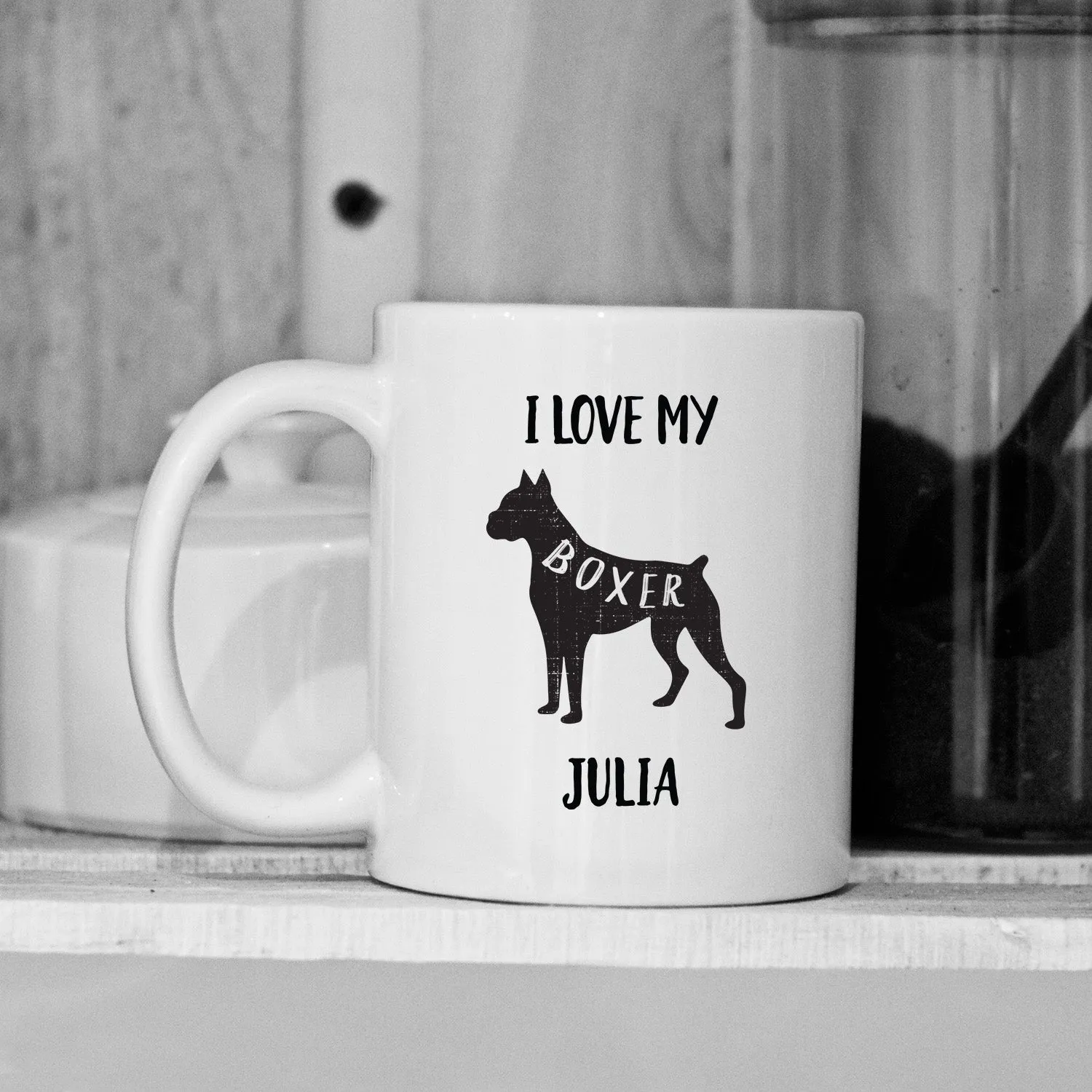 Personalized Dog Silhouette Mugs