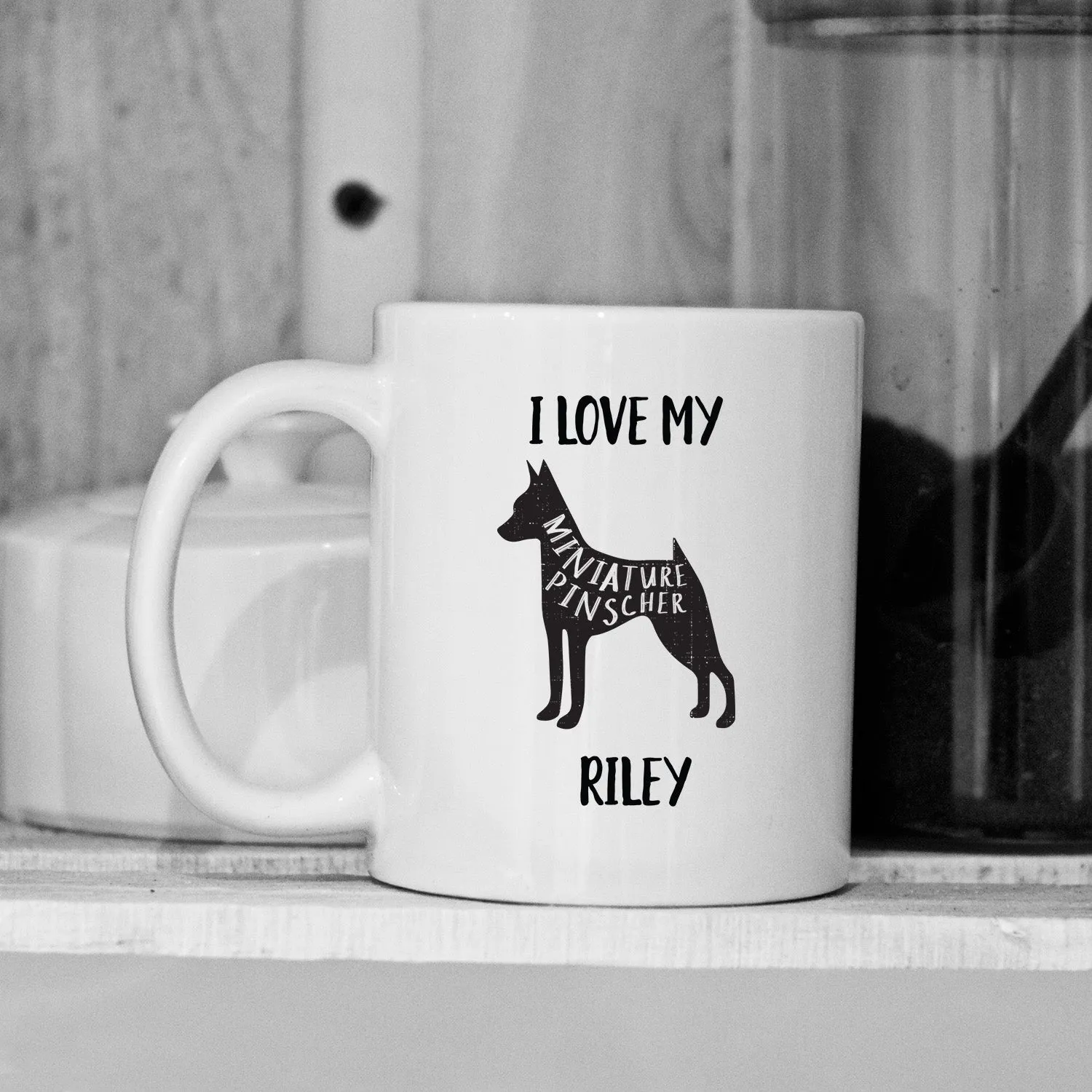 Personalized Dog Silhouette Mugs