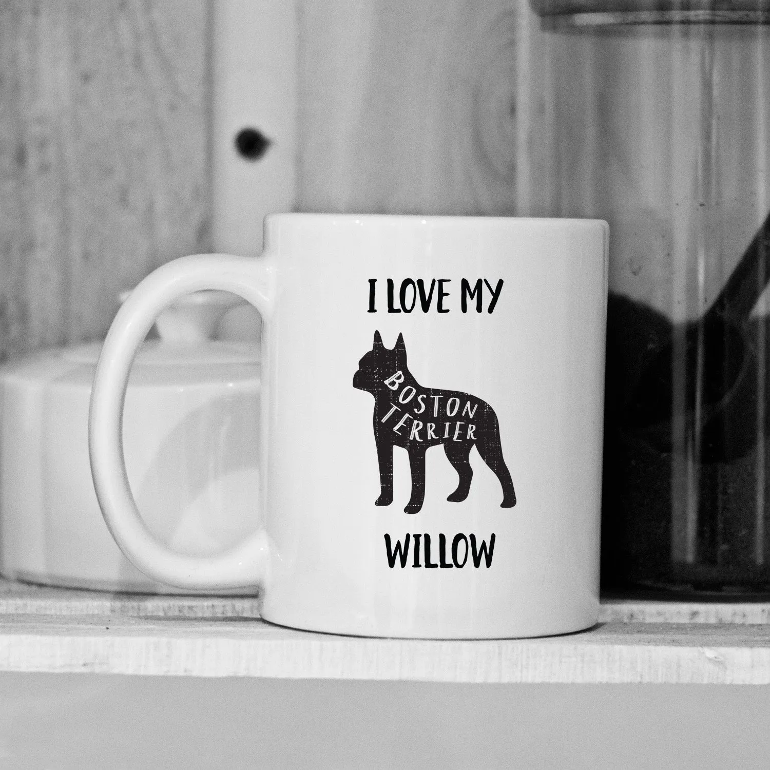 Personalized Dog Silhouette Mugs
