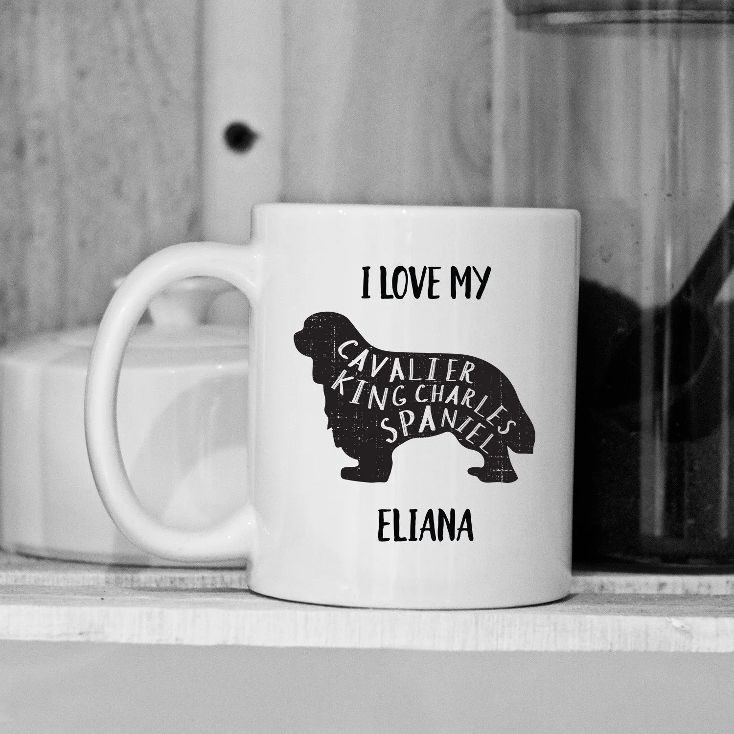 Personalized Dog Silhouette Mugs