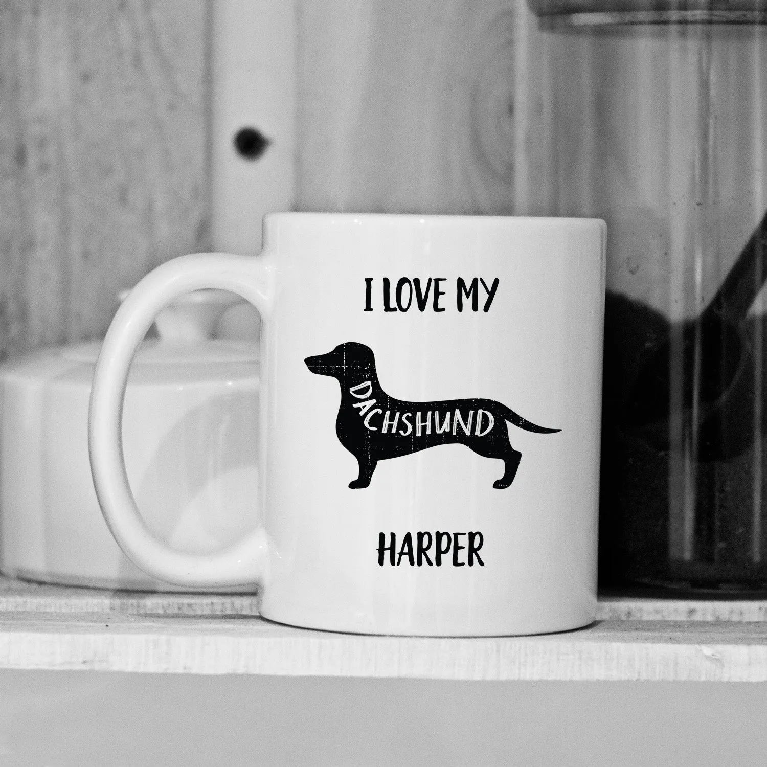 Personalized Dog Silhouette Mugs