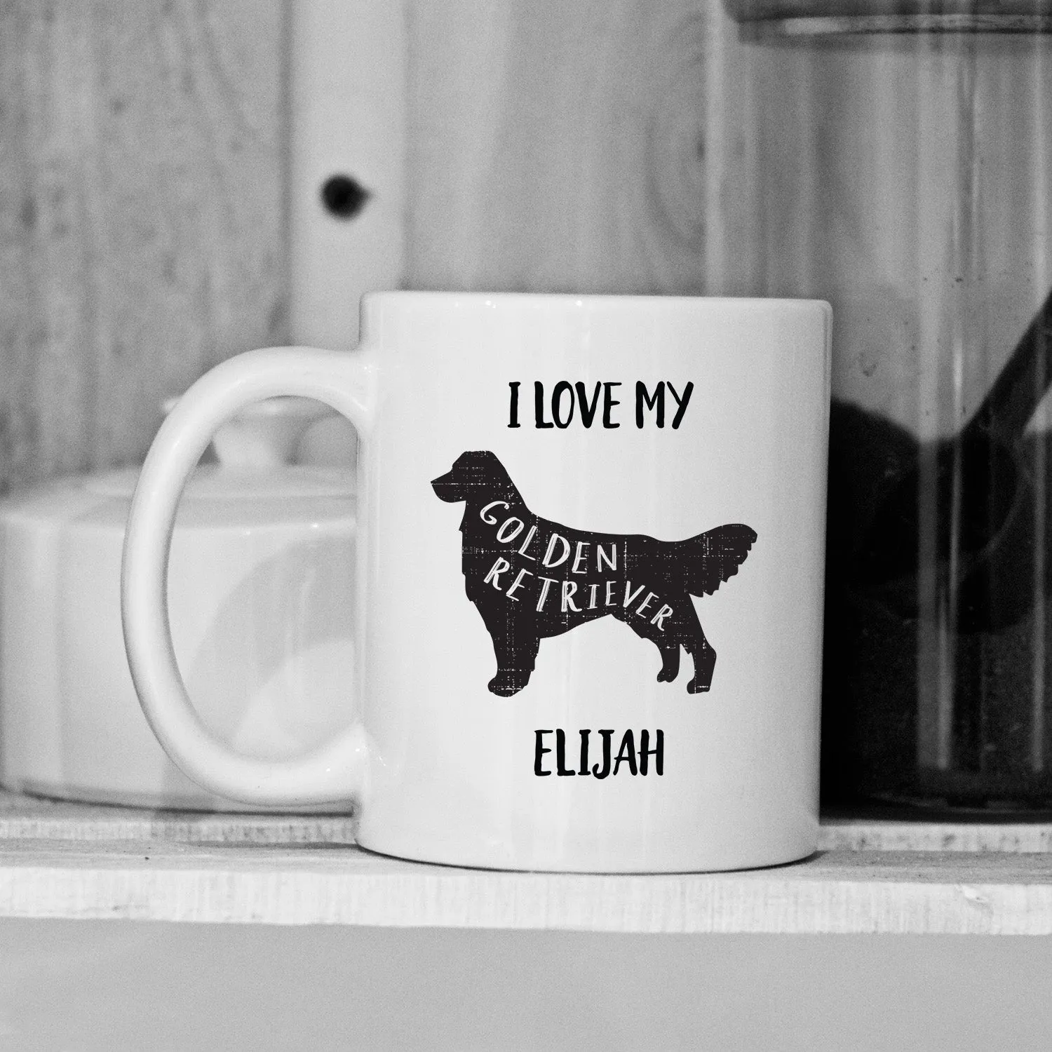 Personalized Dog Silhouette Mugs