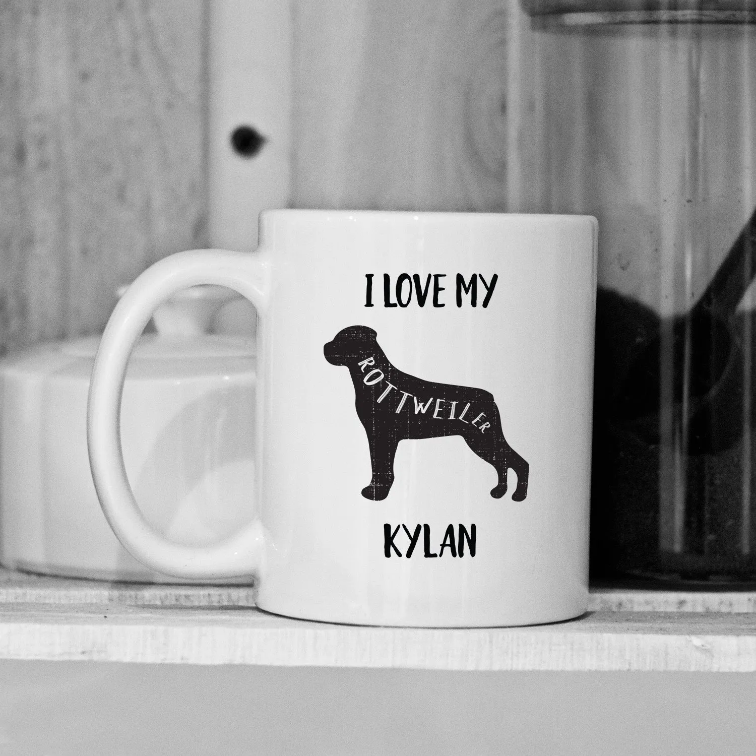 Personalized Dog Silhouette Mugs