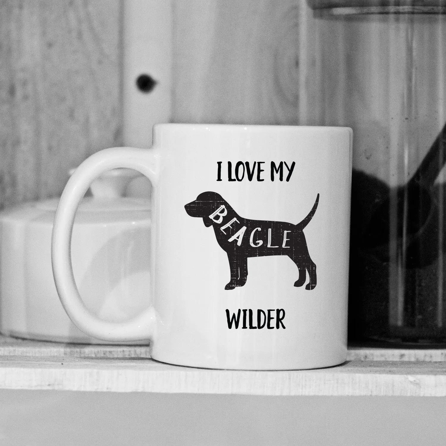 Personalized Dog Silhouette Mugs