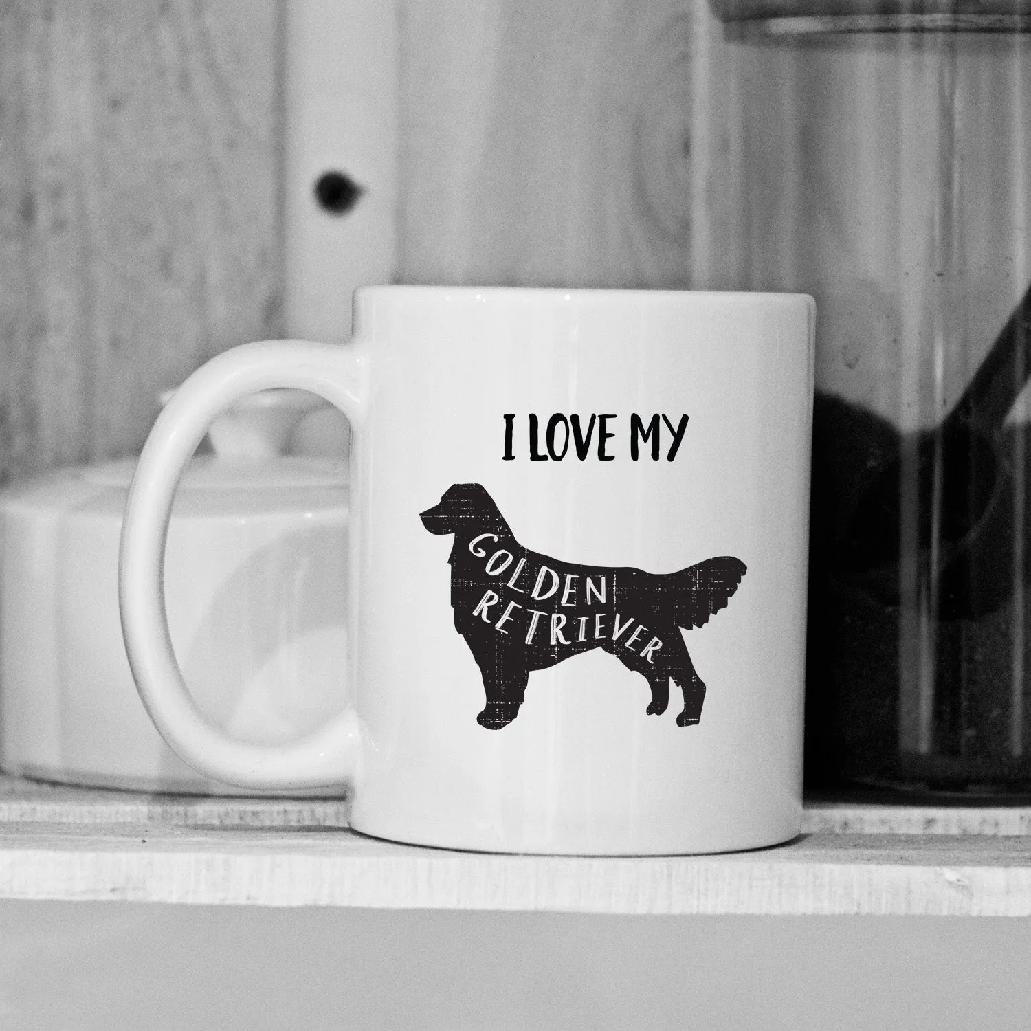 Personalized Dog Silhouette Mugs