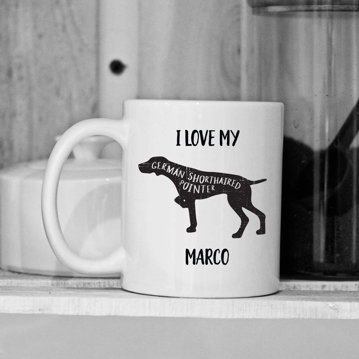 Personalized Dog Silhouette Mugs