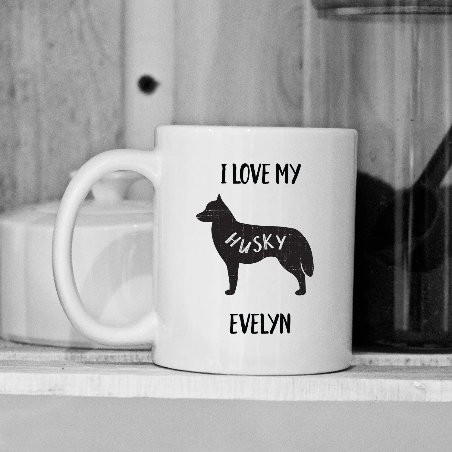 Personalized Dog Silhouette Mugs