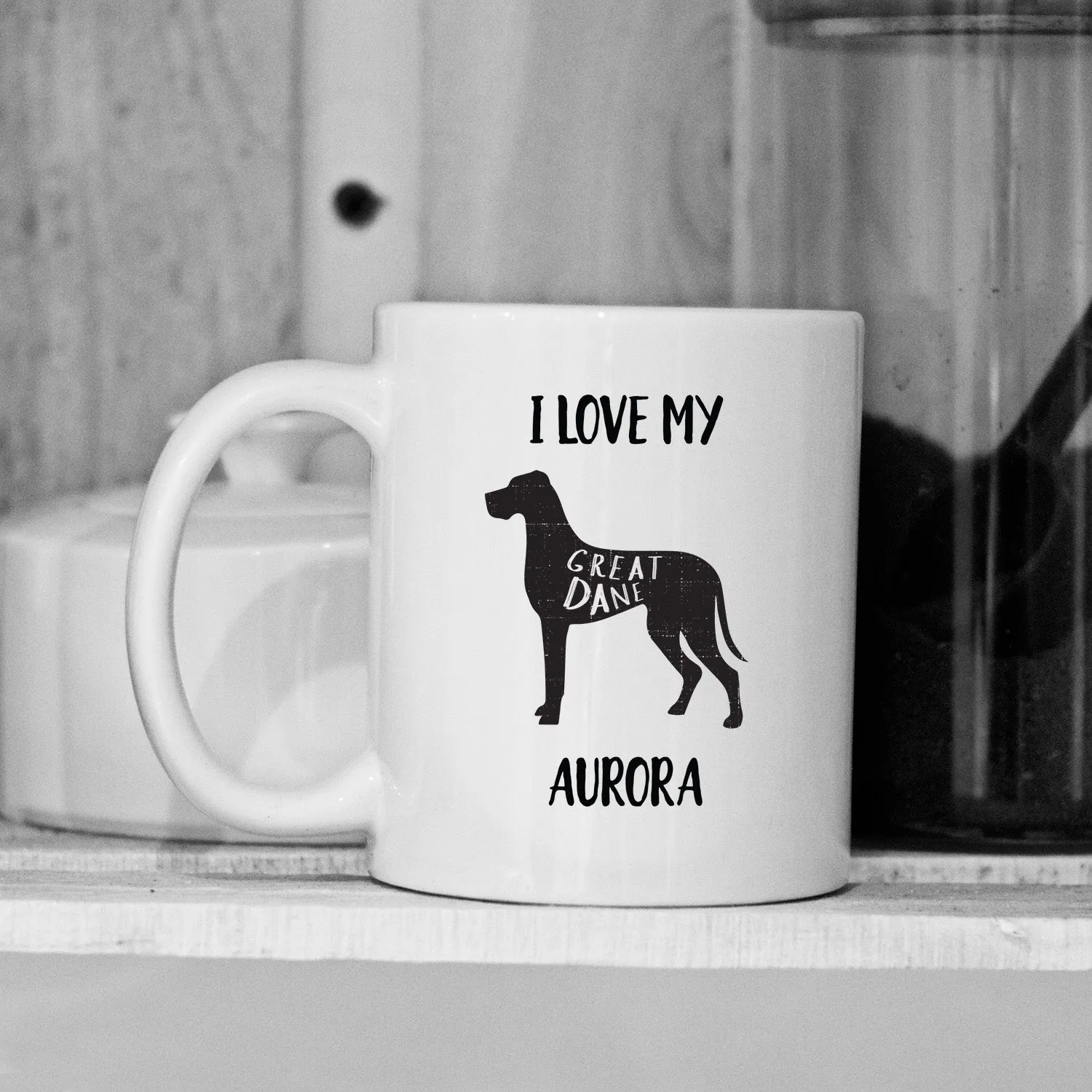 Personalized Dog Silhouette Mugs