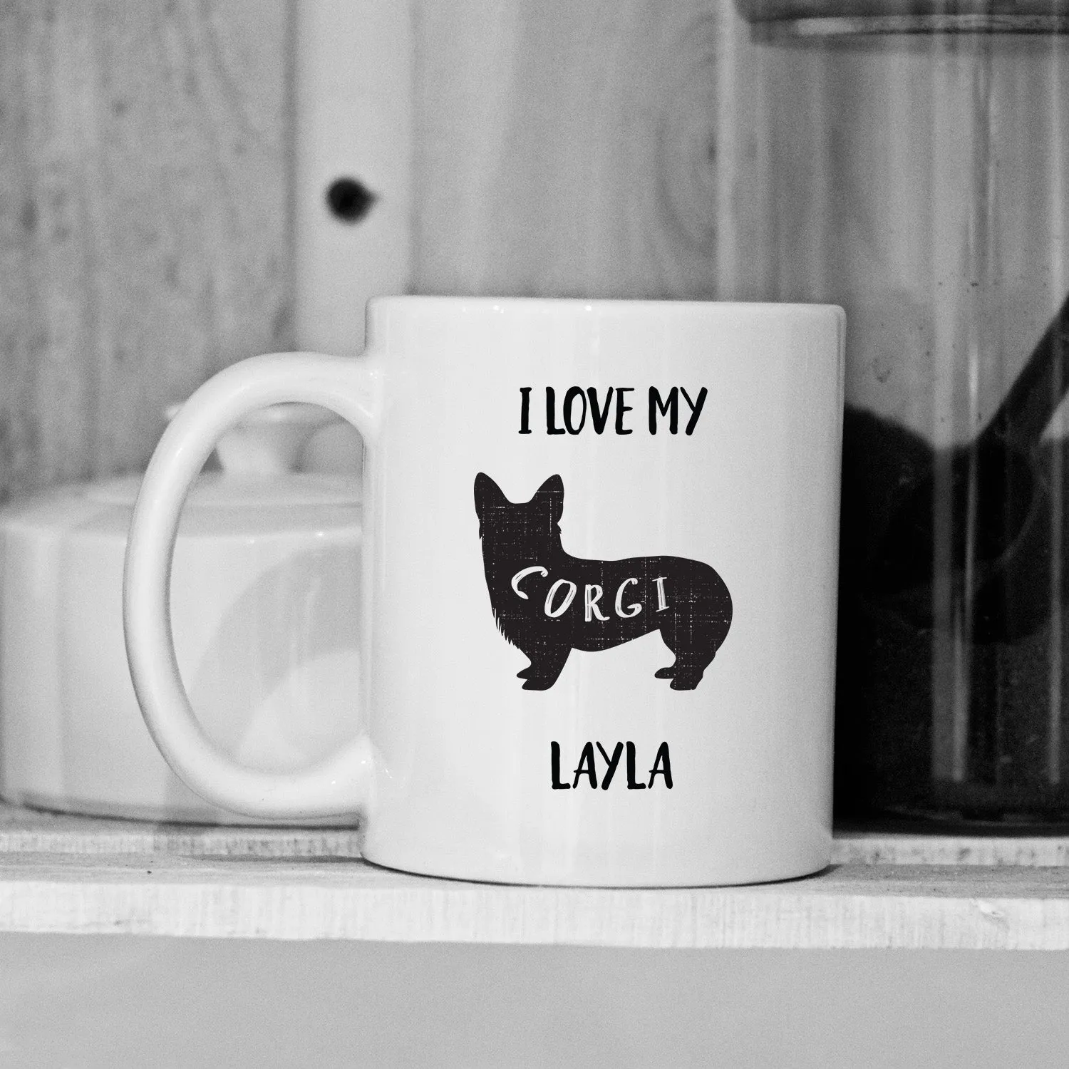 Personalized Dog Silhouette Mugs