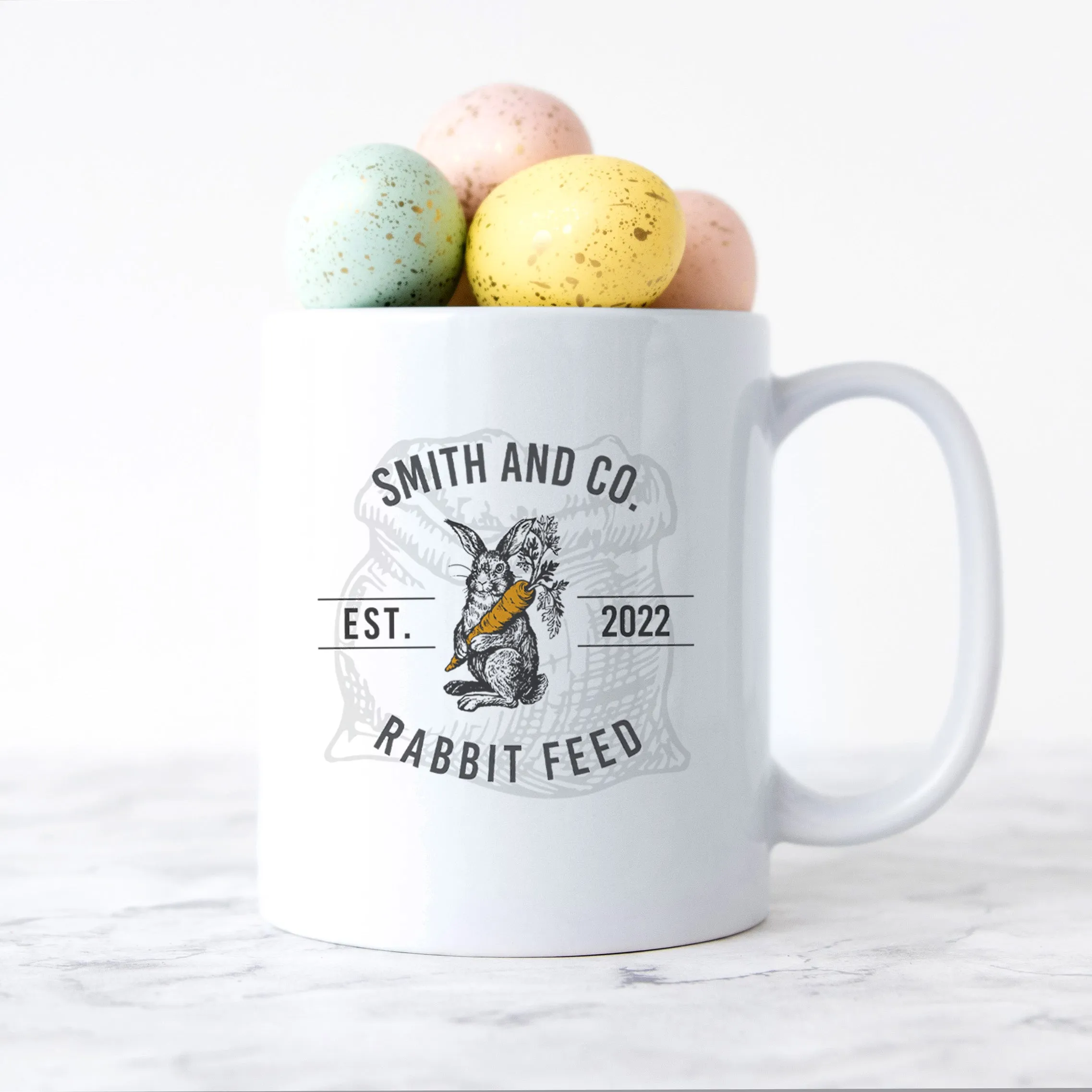 Personalized Vintage Farmhouse Easter Mugs