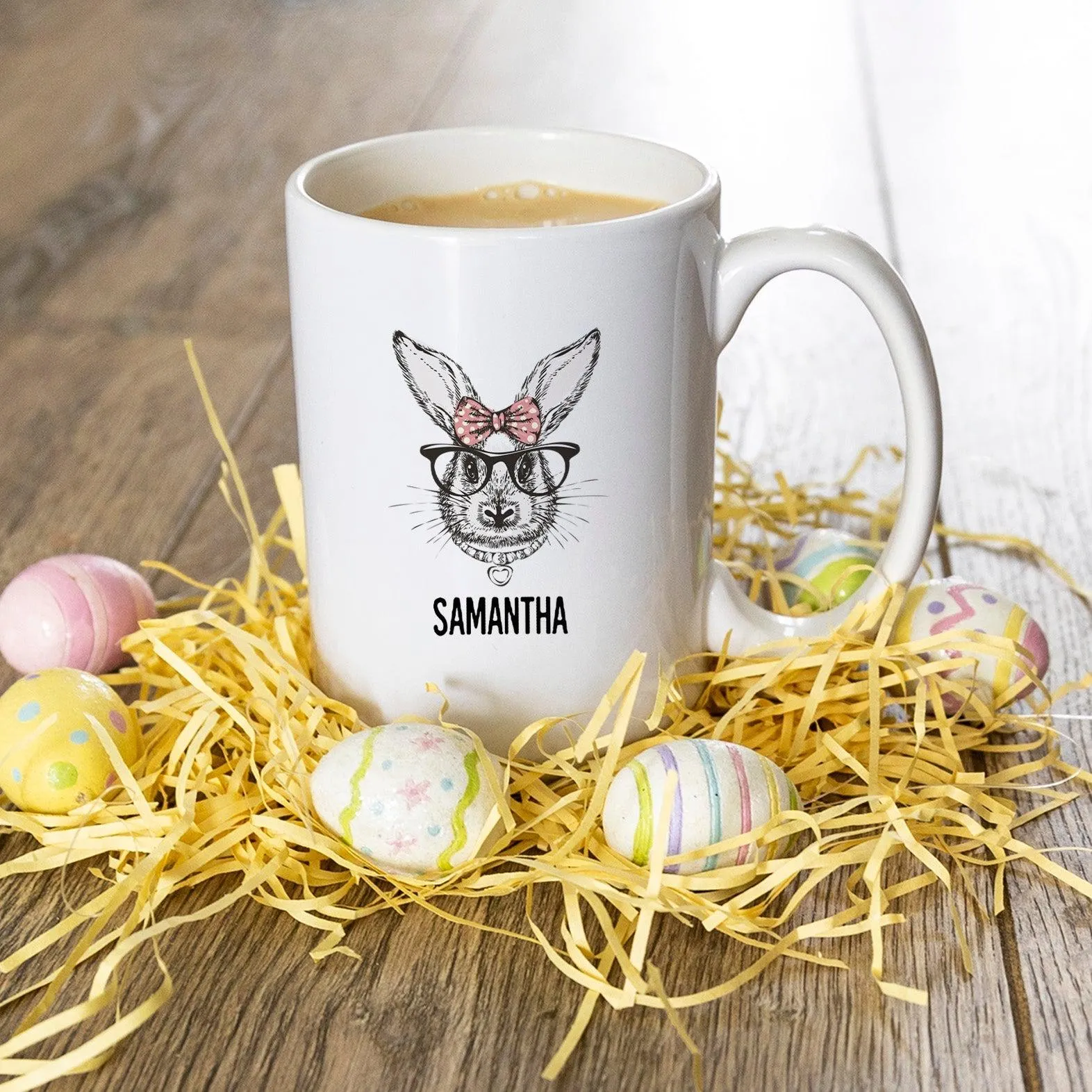 Personalized Vintage Farmhouse Easter Mugs