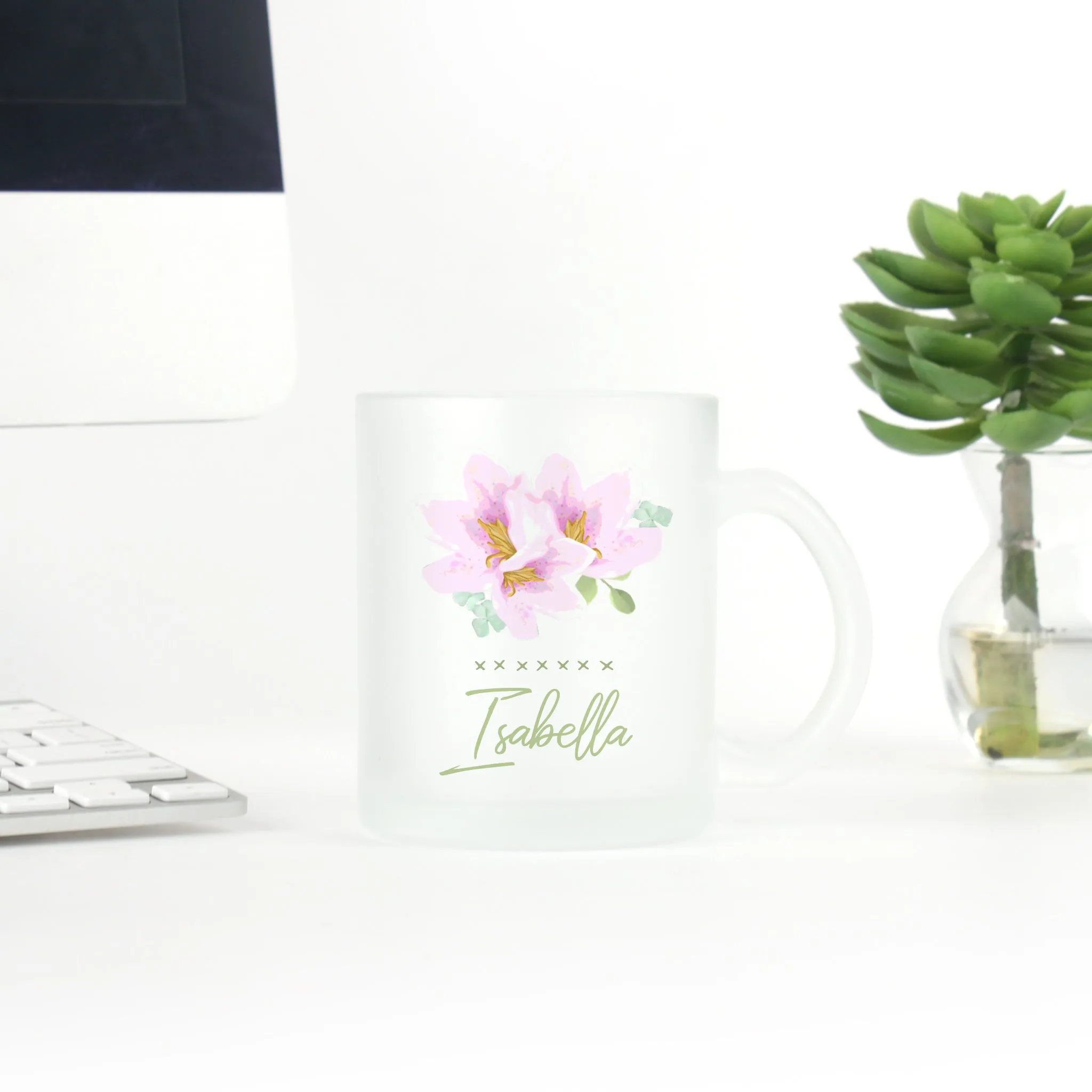 Pink Blooms Custom Mug