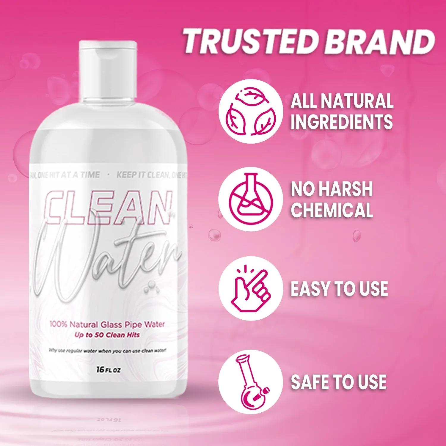 Pink Formula - Clean Bong Water - 16oz