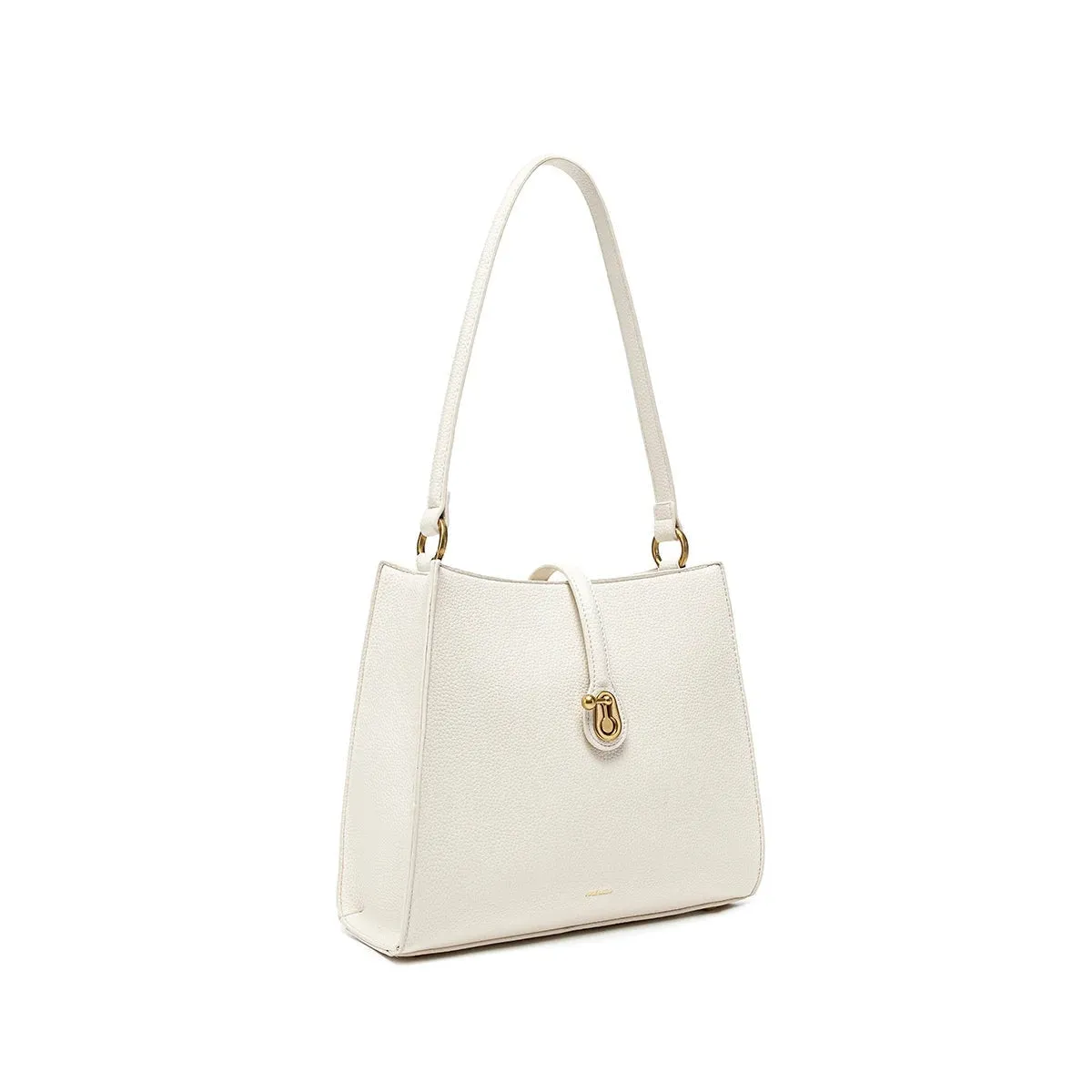 Pixie Mood Lock Shoulder Bag || Coconut Cream