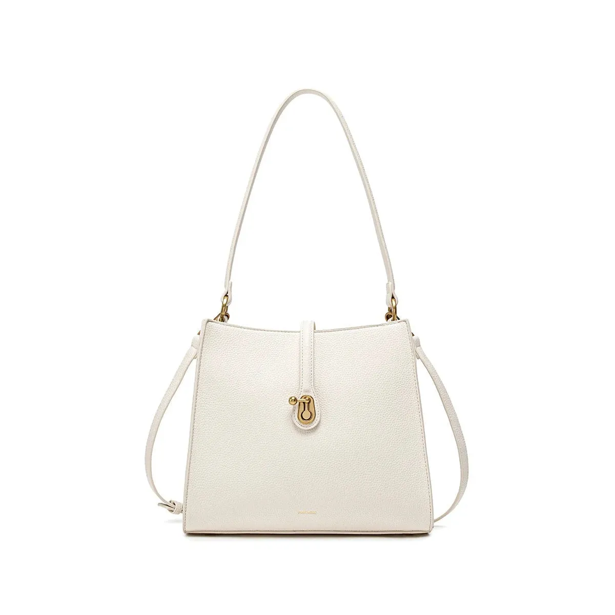 Pixie Mood Lock Shoulder Bag || Coconut Cream