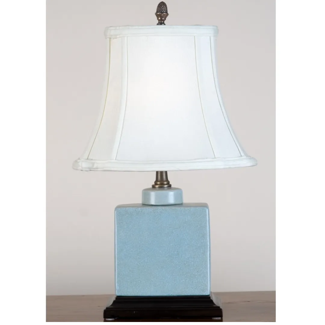 Porcelain Rect. Box Lamp in Celadon Blue