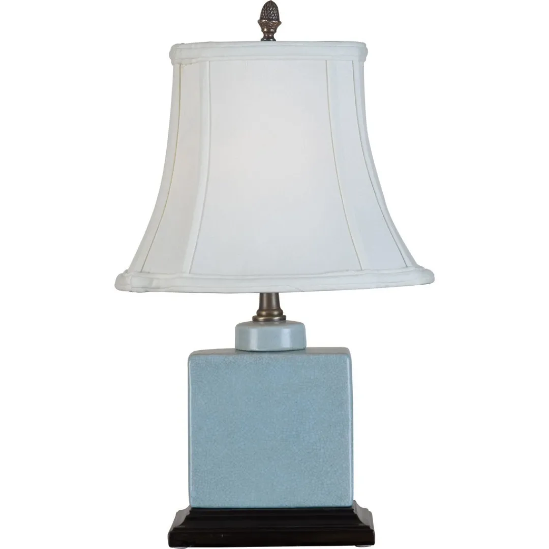 Porcelain Rect. Box Lamp in Celadon Blue