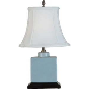 Porcelain Rect. Box Lamp in Celadon Blue