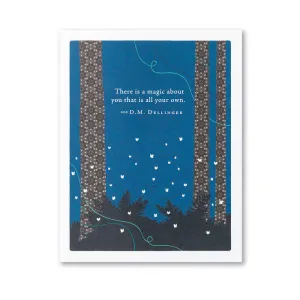 "There Is A Magic About You That Is All Your Own" Thank You Card