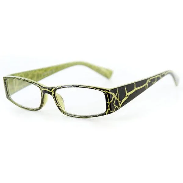 "Wild Side" Trendy Rectangular Reading Glasses with Animal Print for Stylish Women