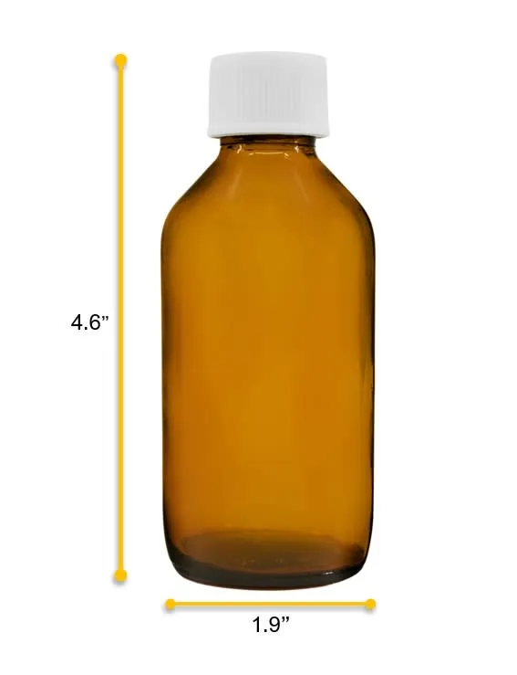 Reagent Bottle, 100ml - Amber Colored Soda Glass
