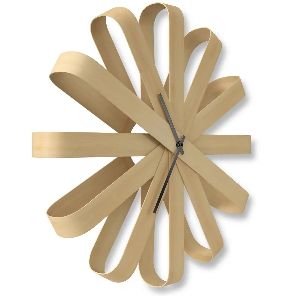 Ribbon Wood Wall Clock