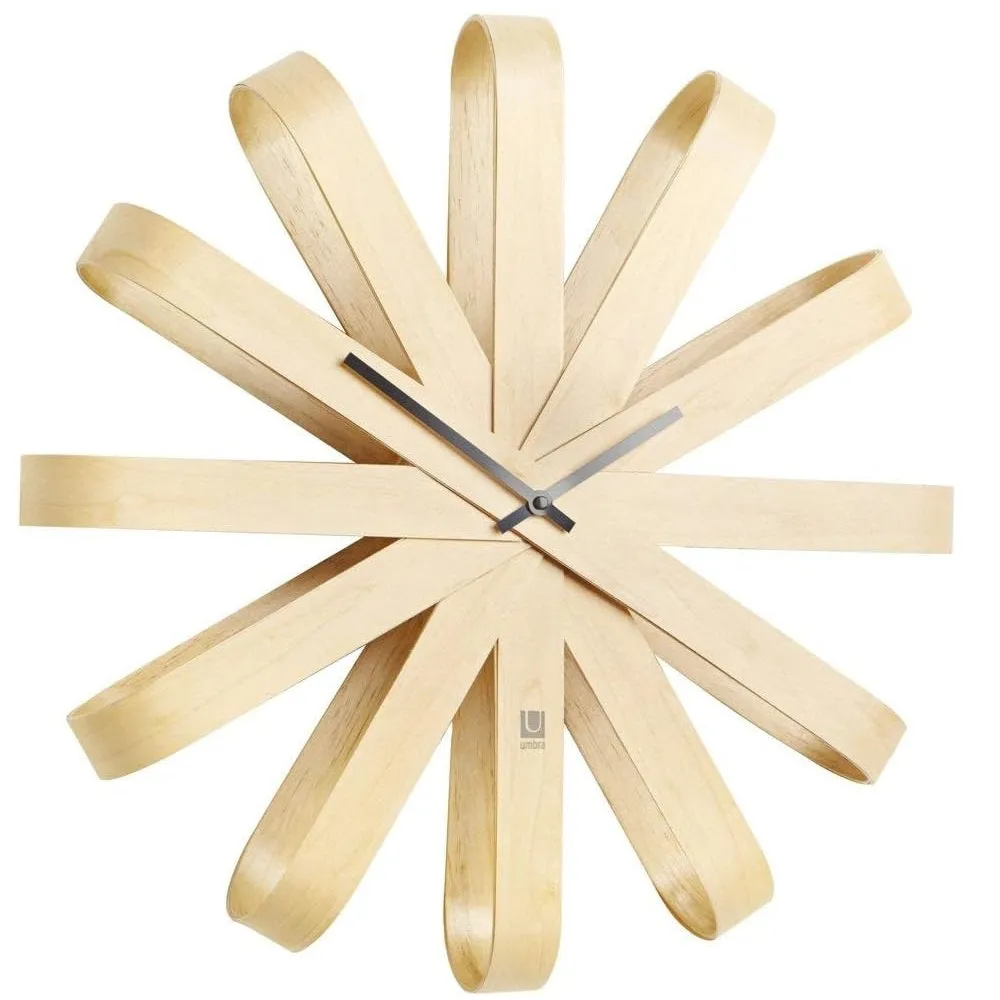 Ribbon Wood Wall Clock