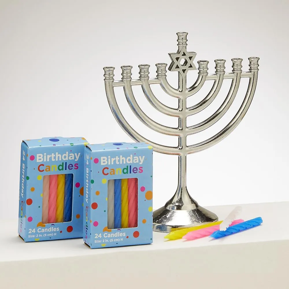 Rite Lite Mini Menorah Set with 48pk Birthday Candles