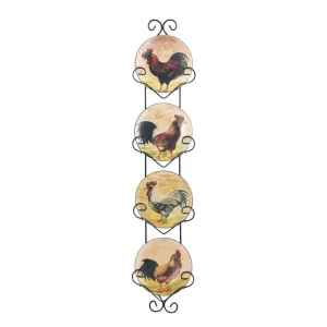 Rooster Wall Decor Plates