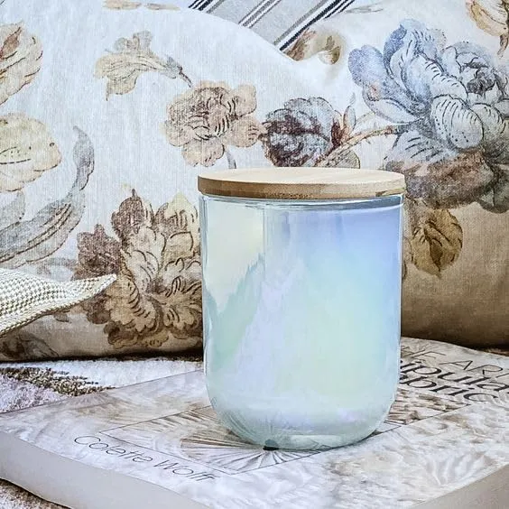 Ruya's Handcrafts Serinity Unicorn Jars Double Wick Clear Quartz Stone | Enhancing Alignment with Desired Outcomes Therapy Candles | Manifestation glow Candles (Amber Feels)