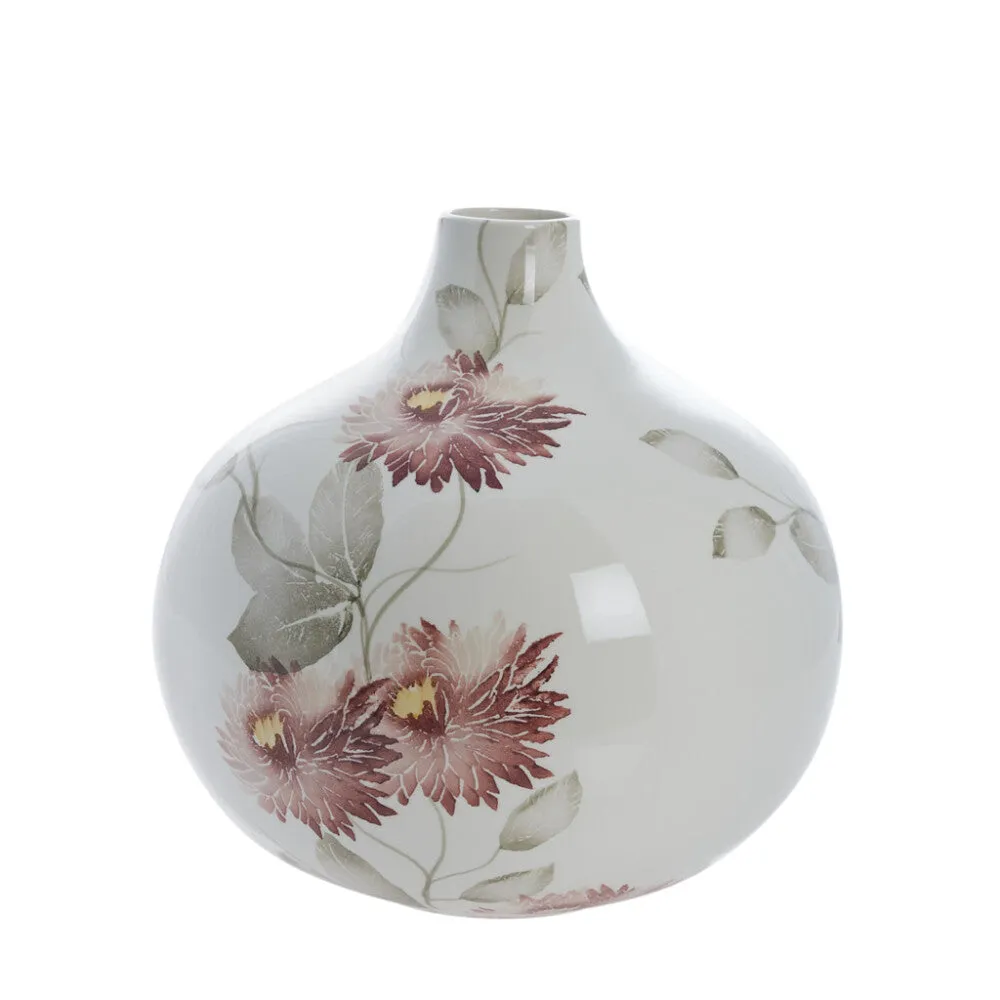 Sanella hand painted vase H27 cm. pink