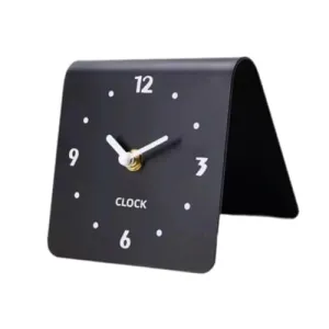 SECRET DESIRE Table Clock Figurine Arabic Numbers Simple Desk Clock for Bedroom Shelf Shop Black