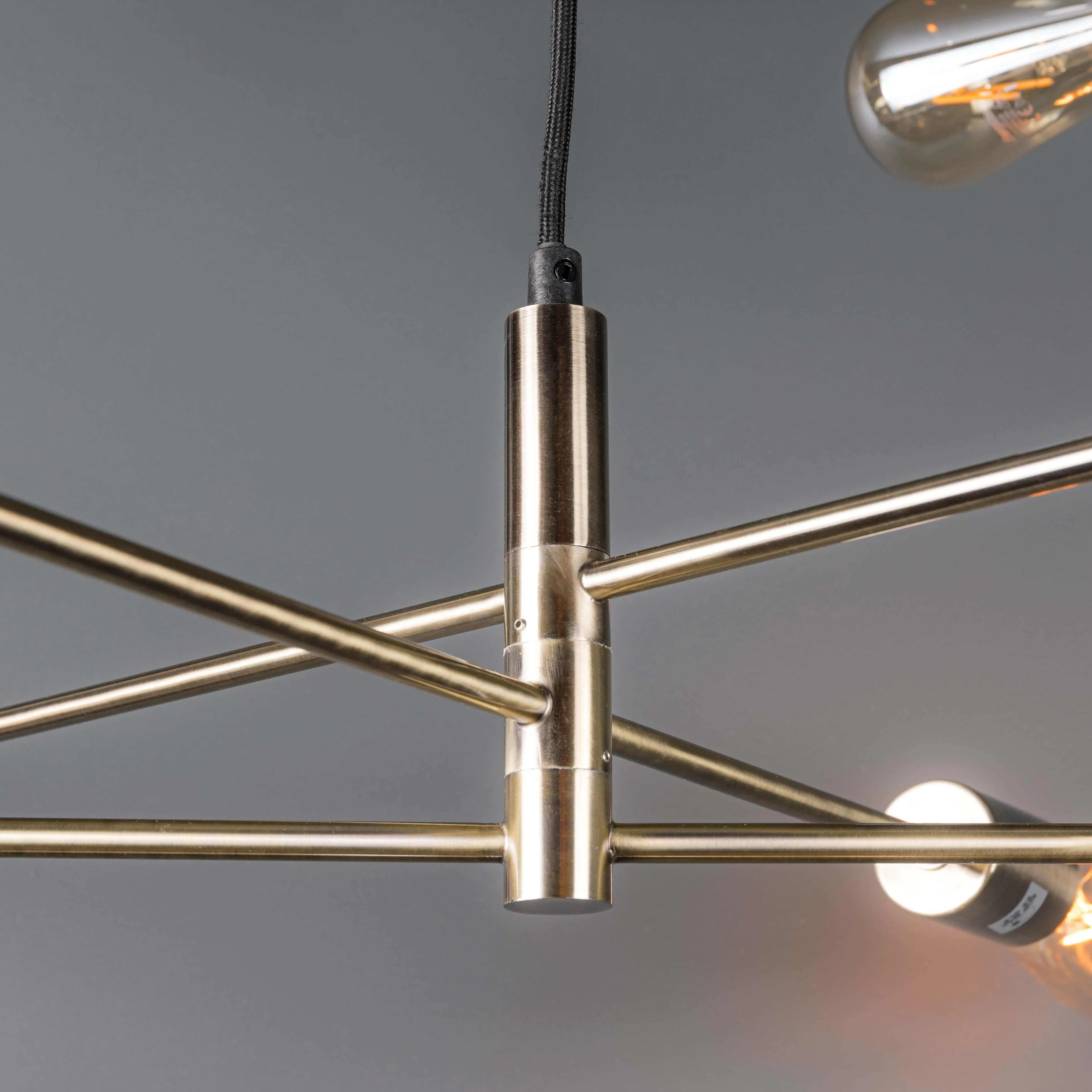 Seville 6 Light Antique Brass Pendant Ceiling Light