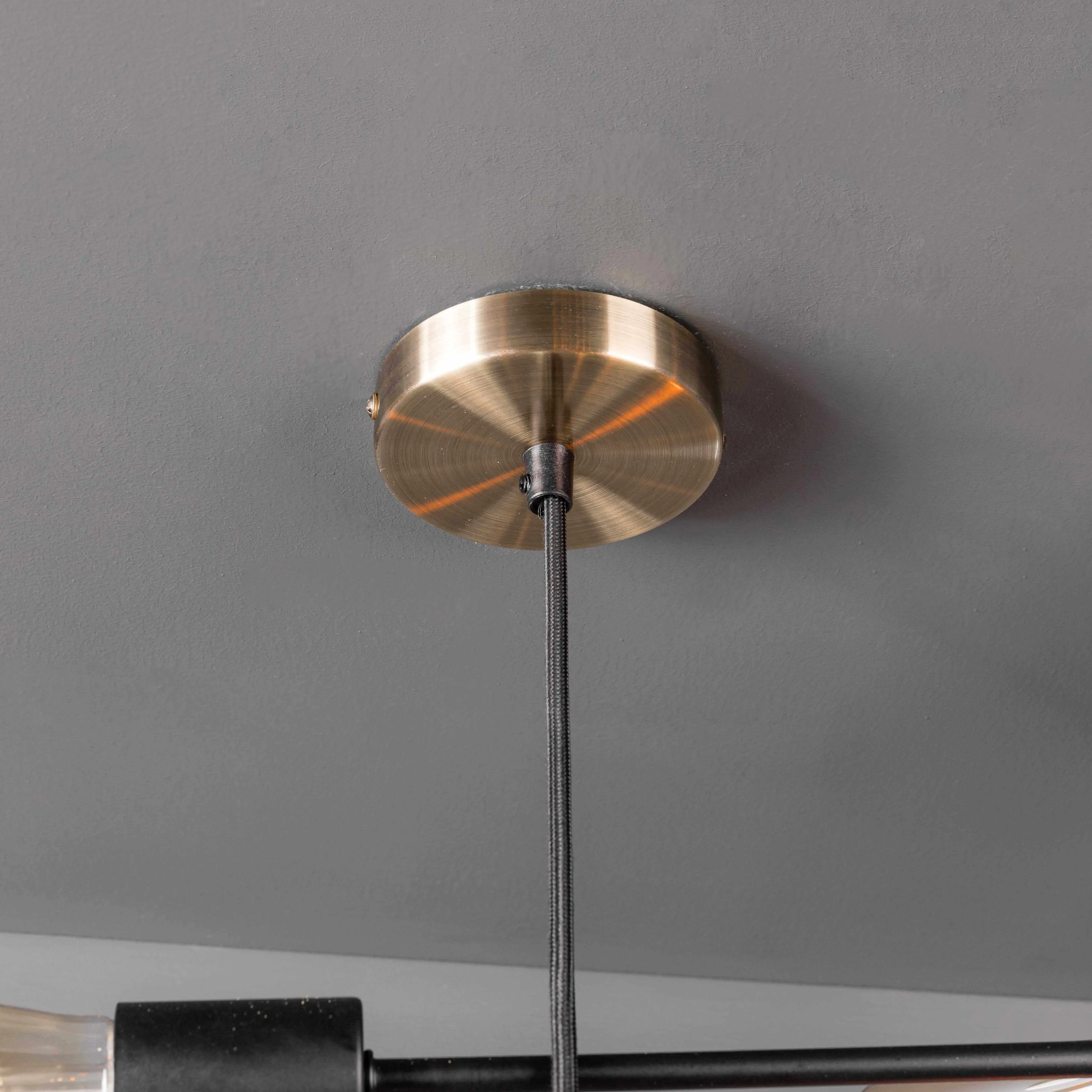 Seville 6 Light Antique Brass Pendant Ceiling Light