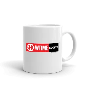 SHOWTIME Sports Red Logo White Mug