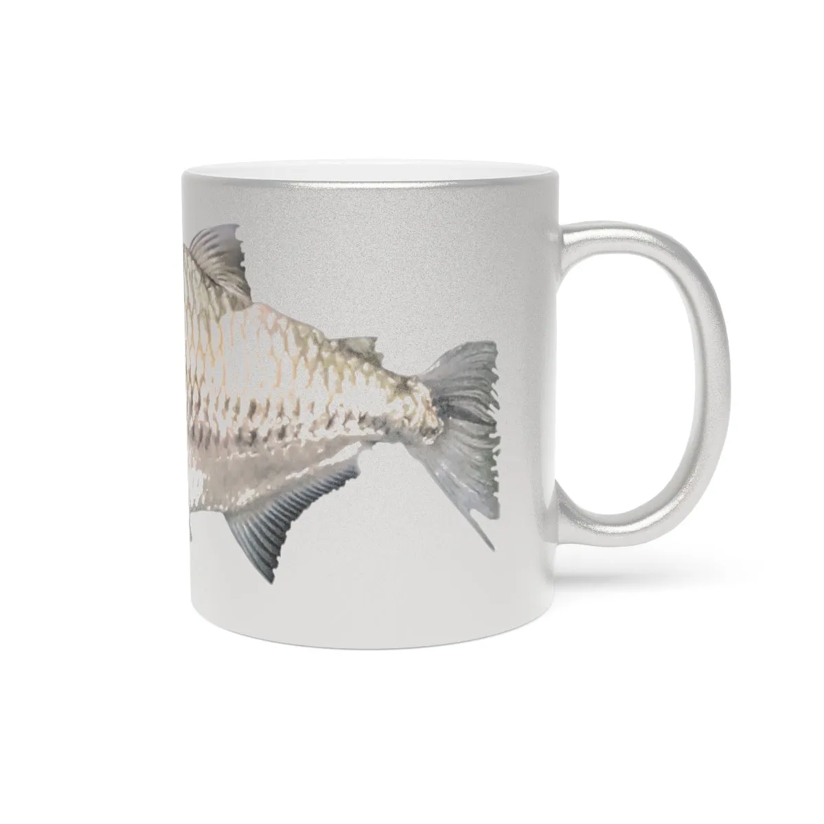Silver Fish Metallic Mug (Silver / Gold)