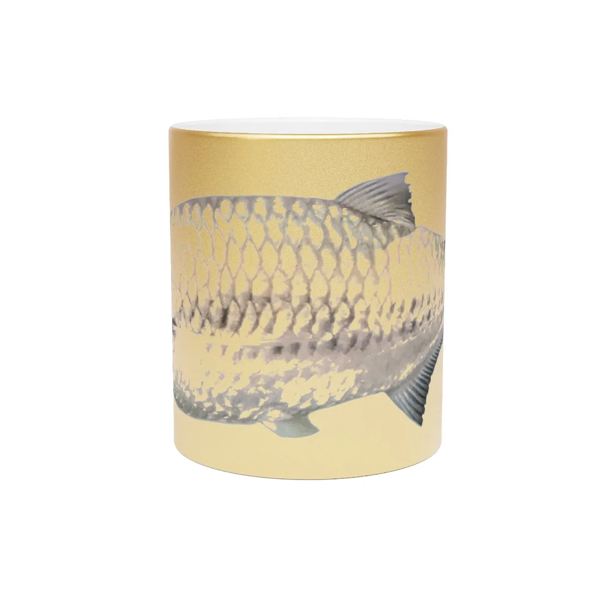 Silver Fish Metallic Mug (Silver / Gold)
