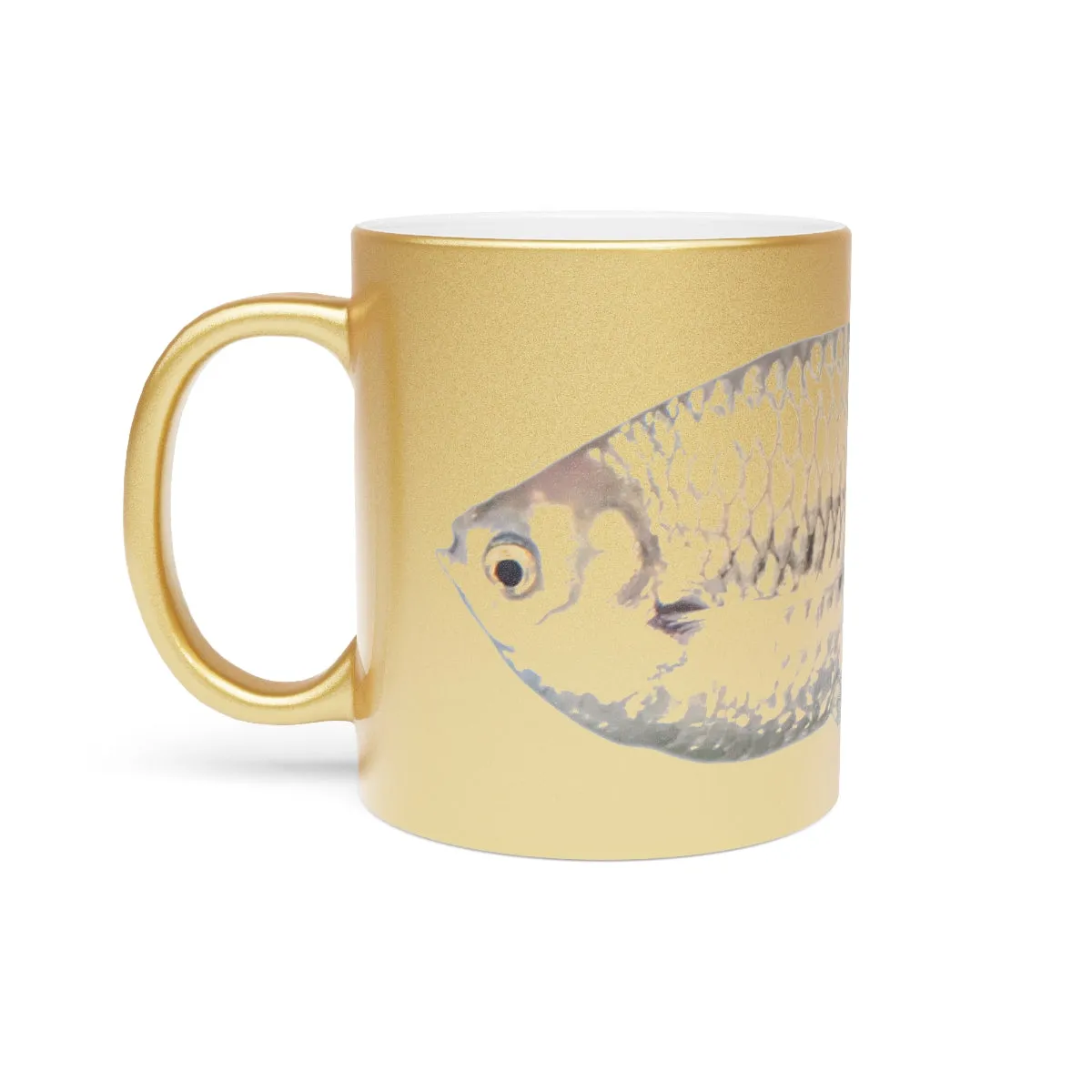 Silver Fish Metallic Mug (Silver / Gold)