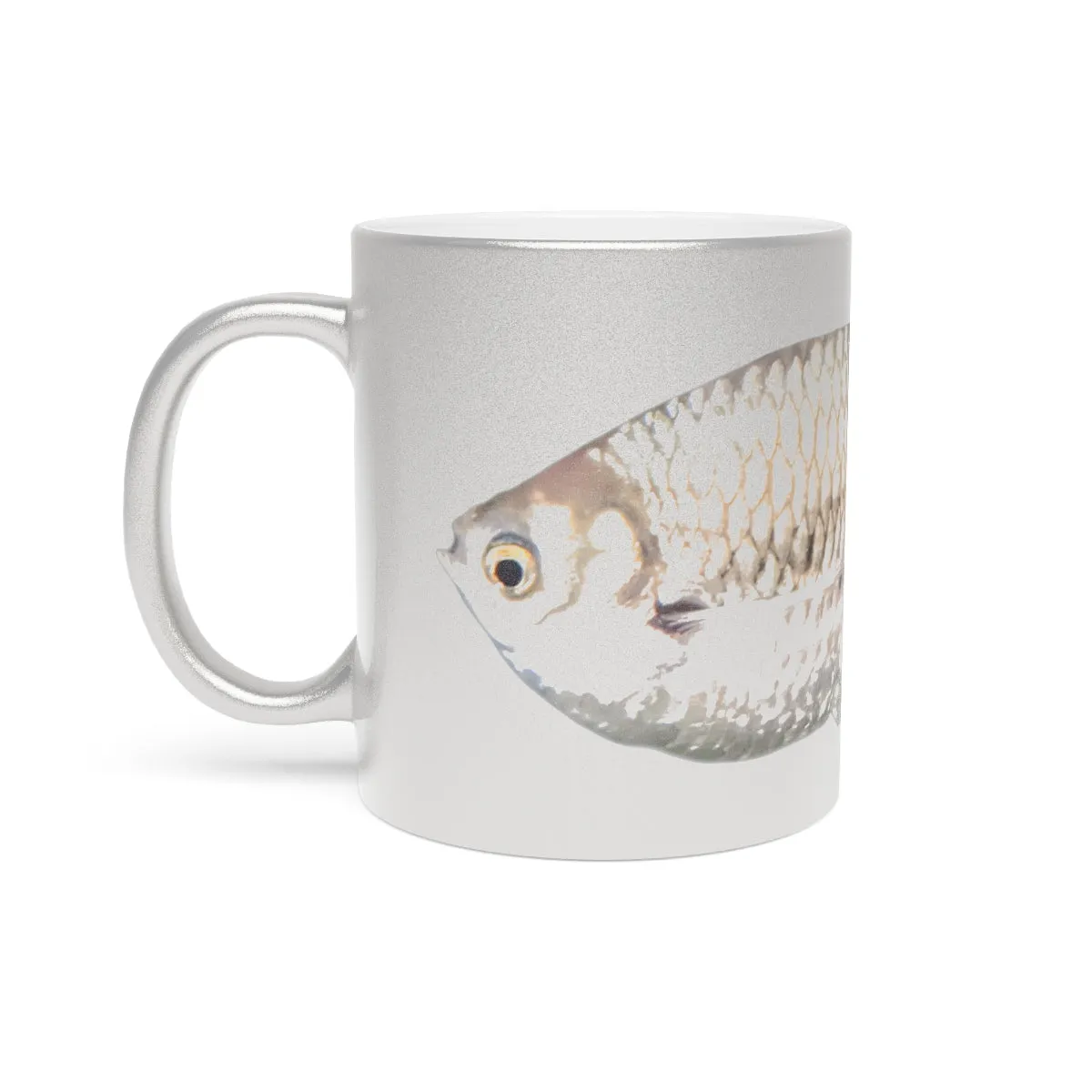 Silver Fish Metallic Mug (Silver / Gold)