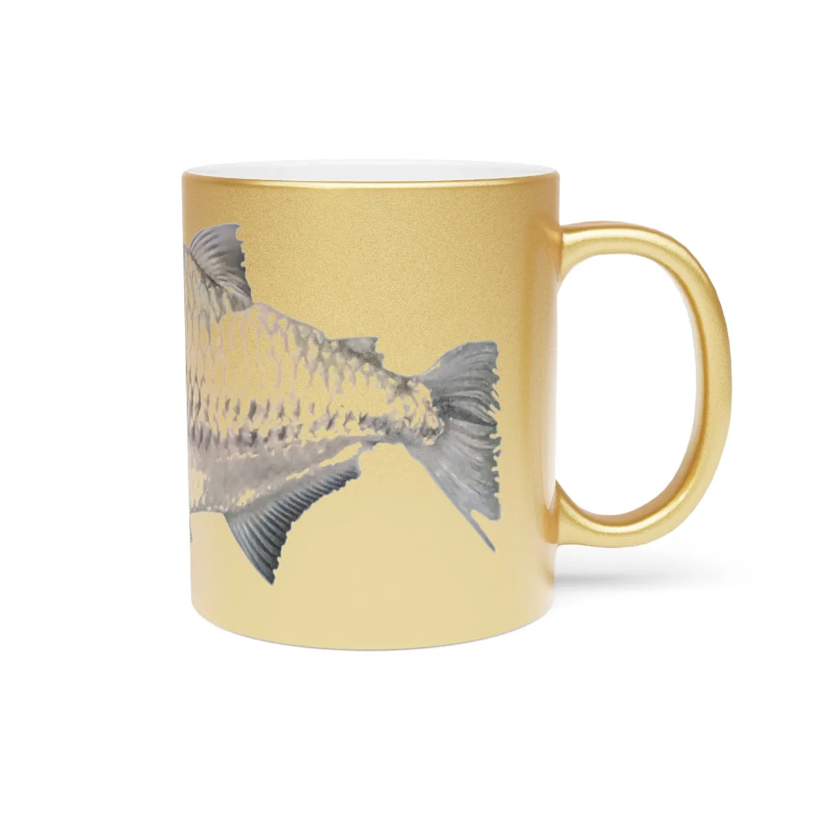 Silver Fish Metallic Mug (Silver / Gold)
