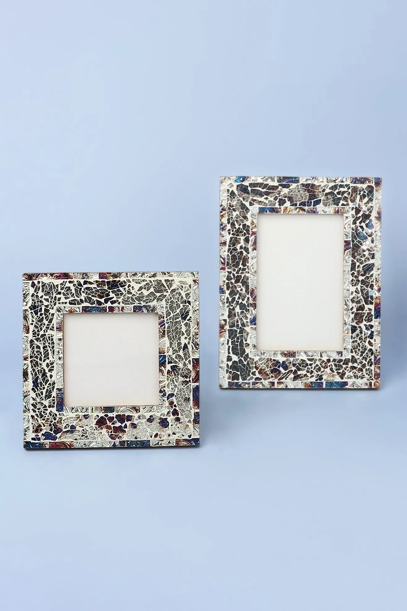 Silver Pebble Rock Effect Stylish Photo Frames
