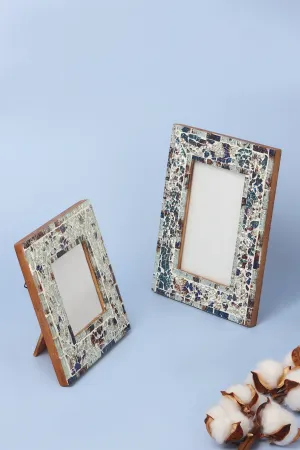 Silver Pebble Rock Effect Stylish Photo Frames