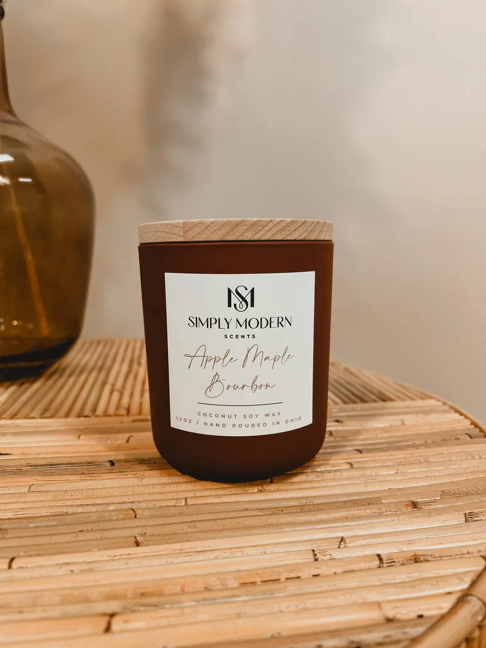 Simply Modern Soy Wax Candle - Apple Maple Bourbon