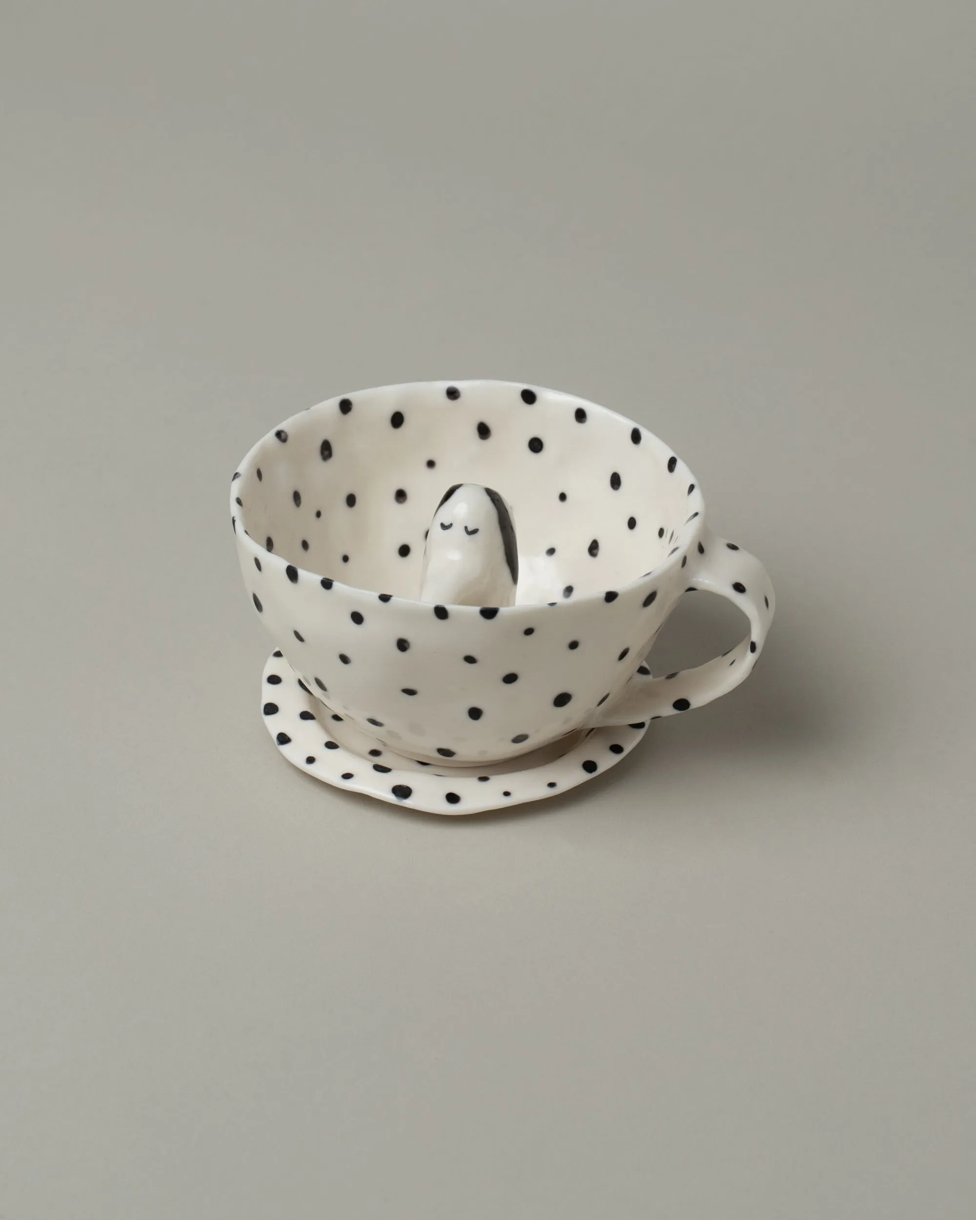 Spotty Dog Tea Cup & Saucer