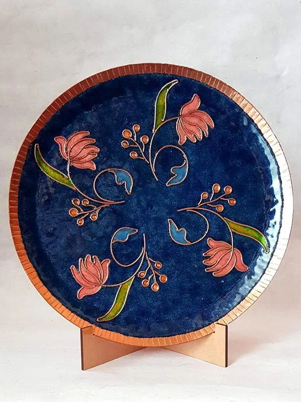 Swirling Lotus Wall Plate