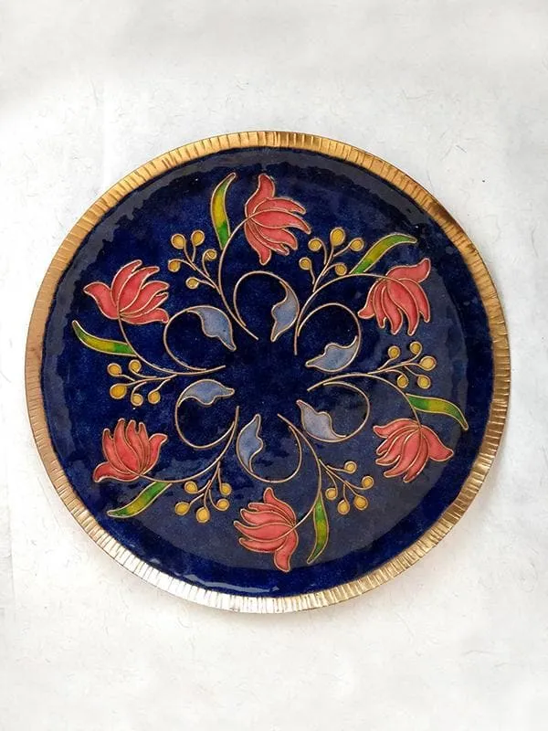 Swirling Lotus Wall Plate