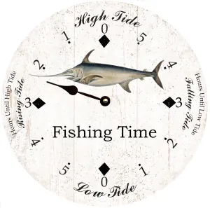 Swordfish Tide Clock- Fishing Time Tide Clock