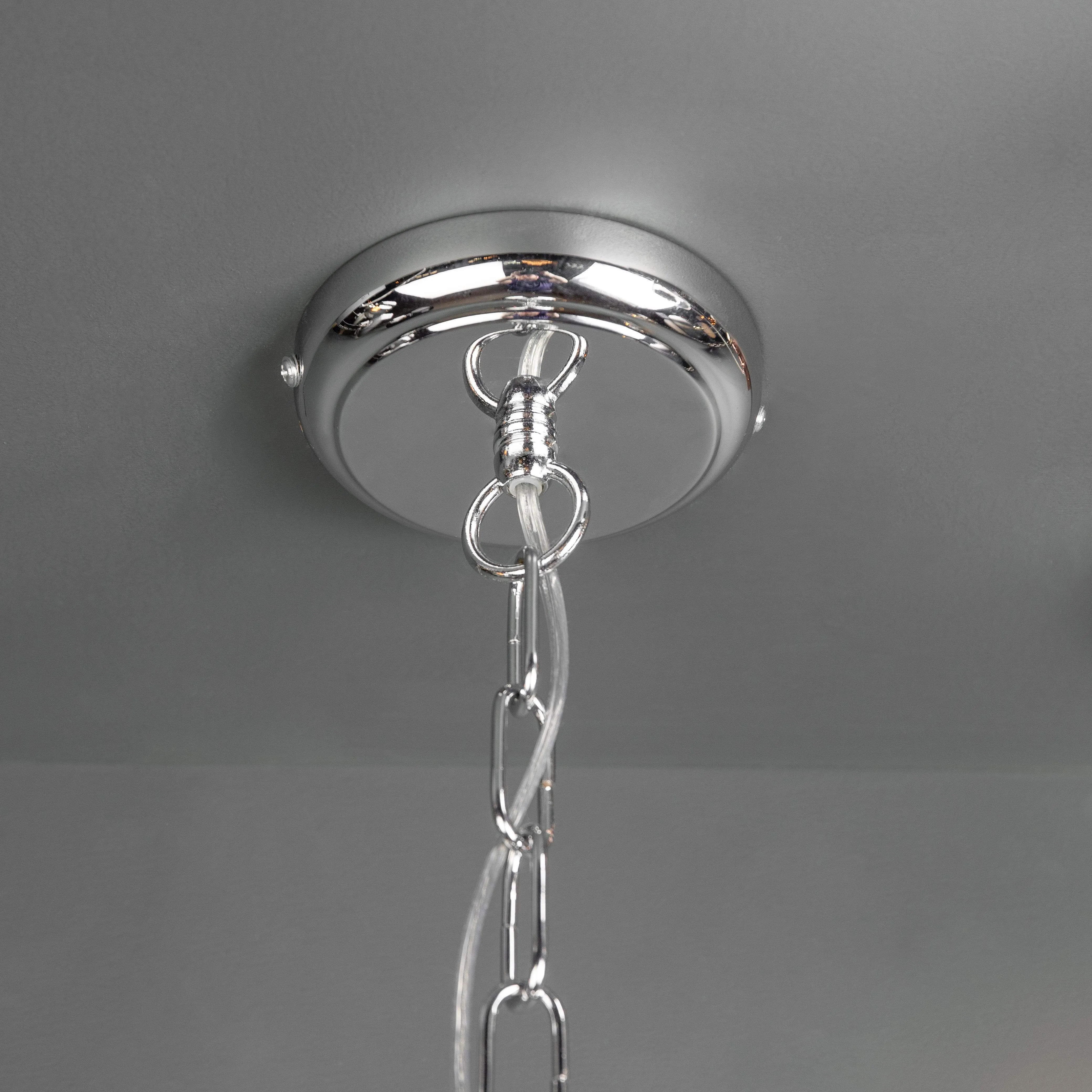Tarragona 1 Light Polished Chrome Pendant Ceiling Light