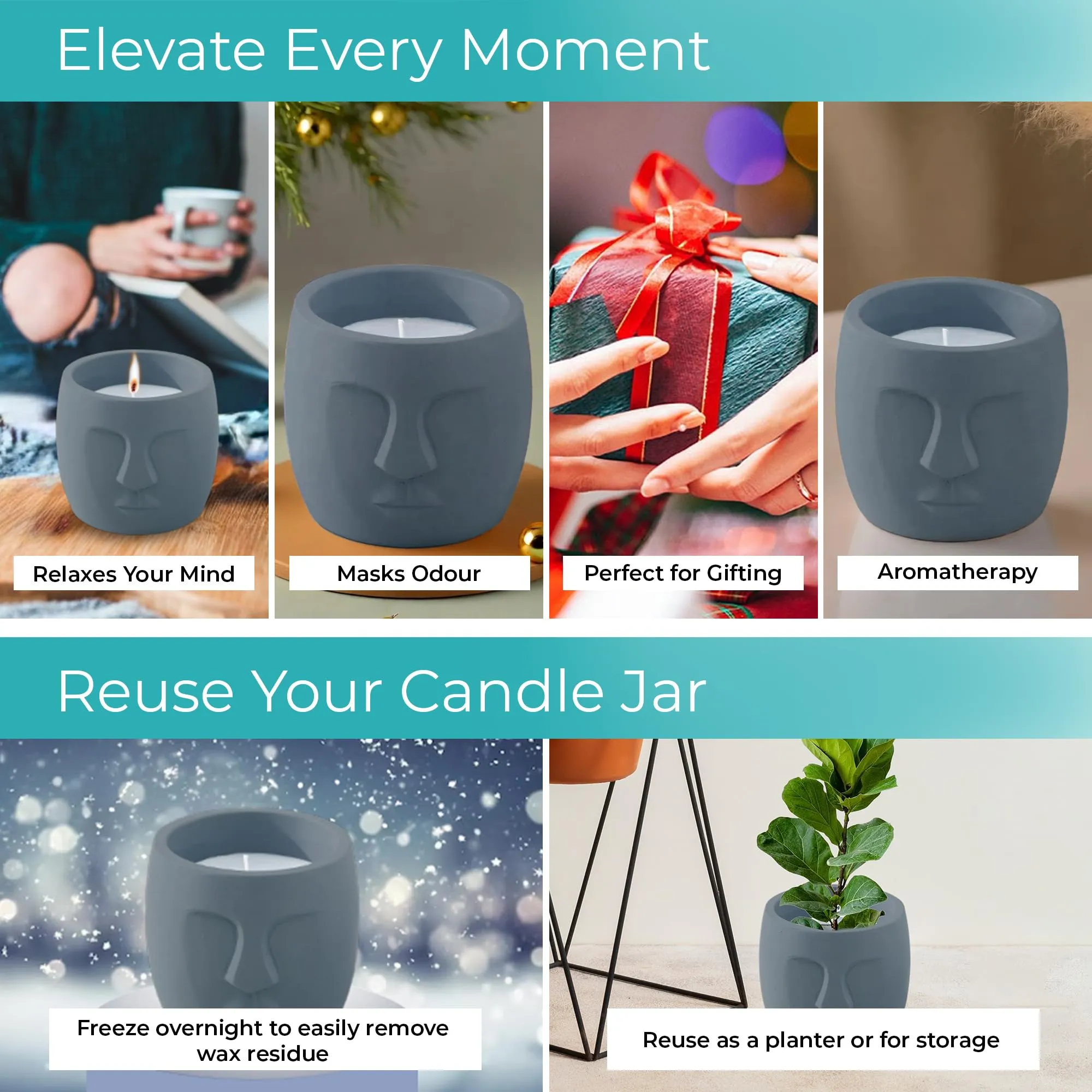The Better Home Scented Candles for Gifting | 30 Hrs Burn Time | Aromatherapy Soy Wax Candles for Home Decor Fragrance | Aesthetic Candles for Home | Black Orchid Aroma Scented Candles for Bedroom