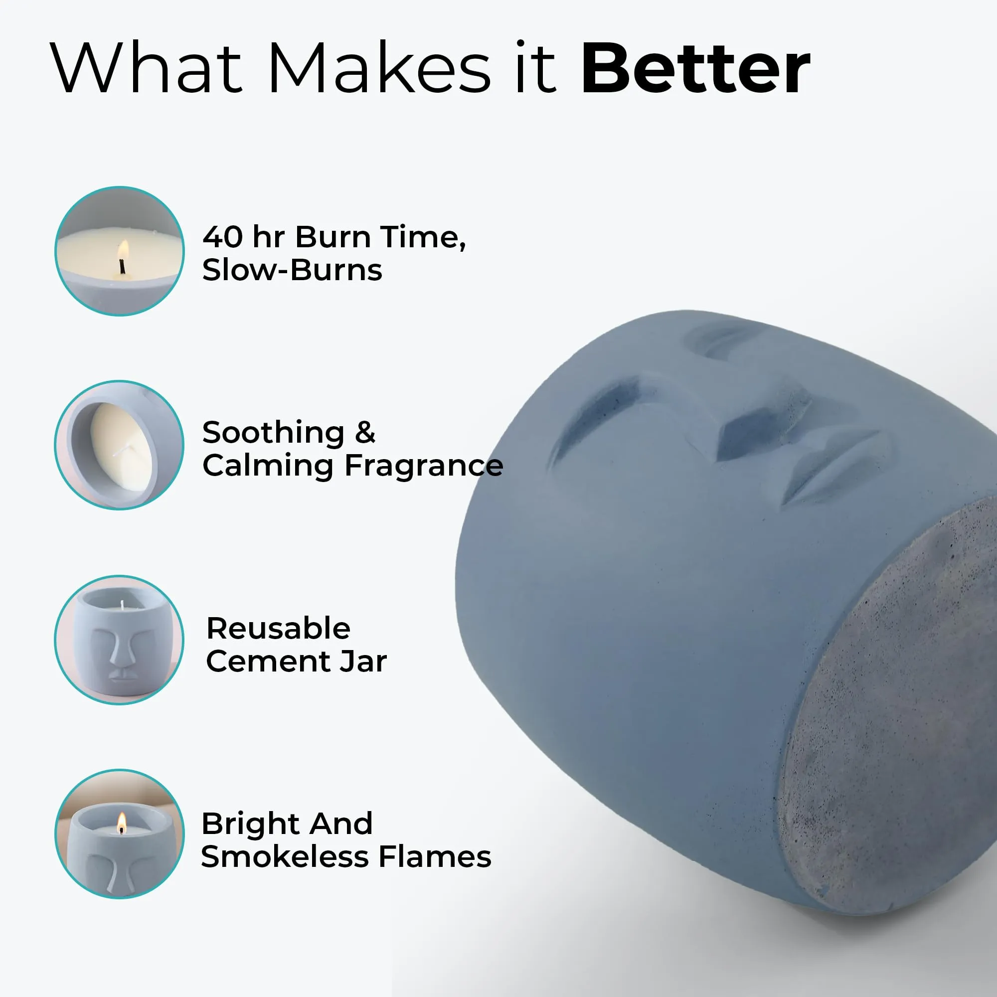 The Better Home Scented Candles for Gifting | 30 Hrs Burn Time | Aromatherapy Soy Wax Candles for Home Decor Fragrance | Aesthetic Candles for Home | Black Orchid Aroma Scented Candles for Bedroom